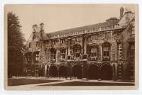 Magdalan College Library, Cambridge. Real Photo Postcard