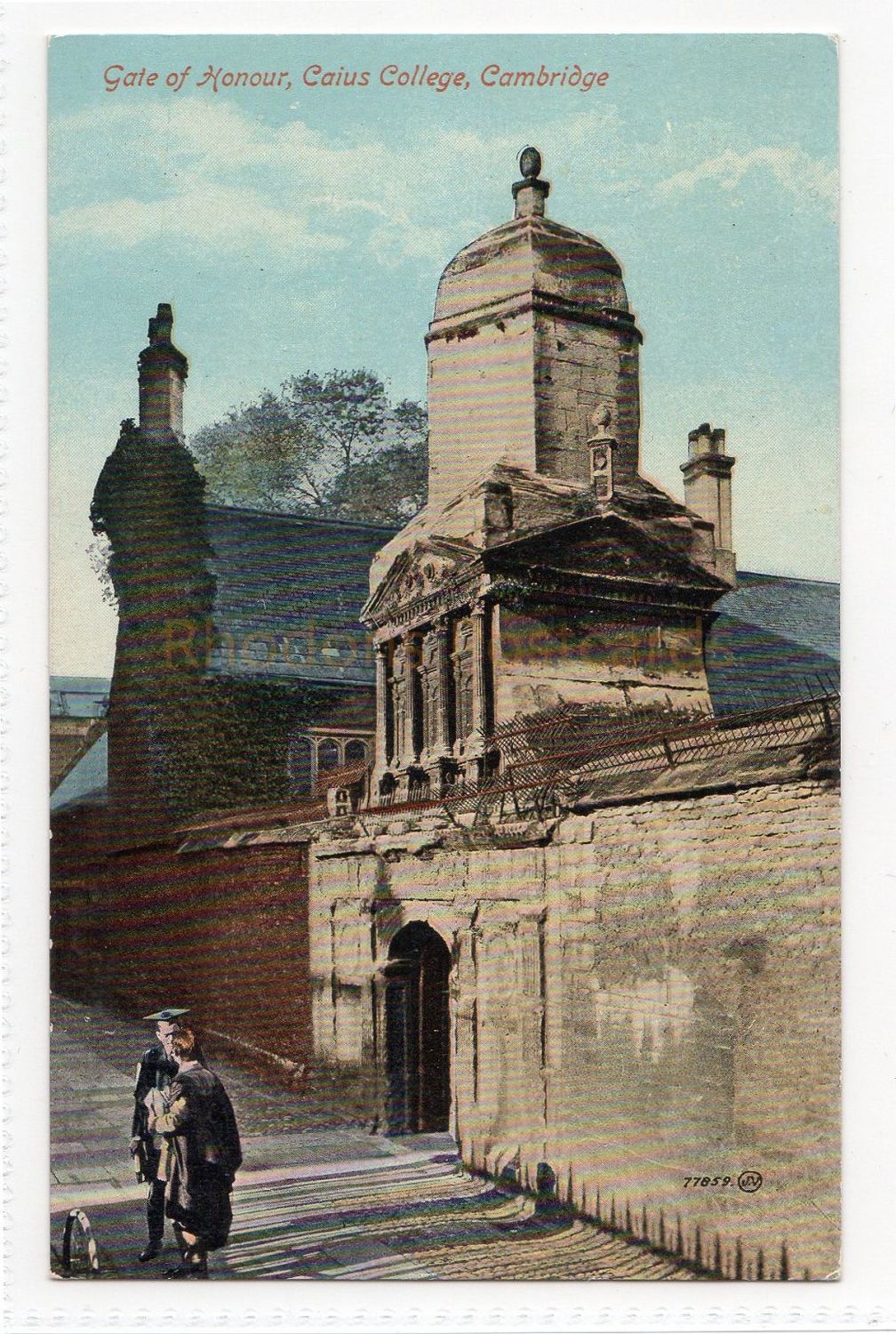 Gate Of Honour, Caius College Cambridge. Valentines Postcard