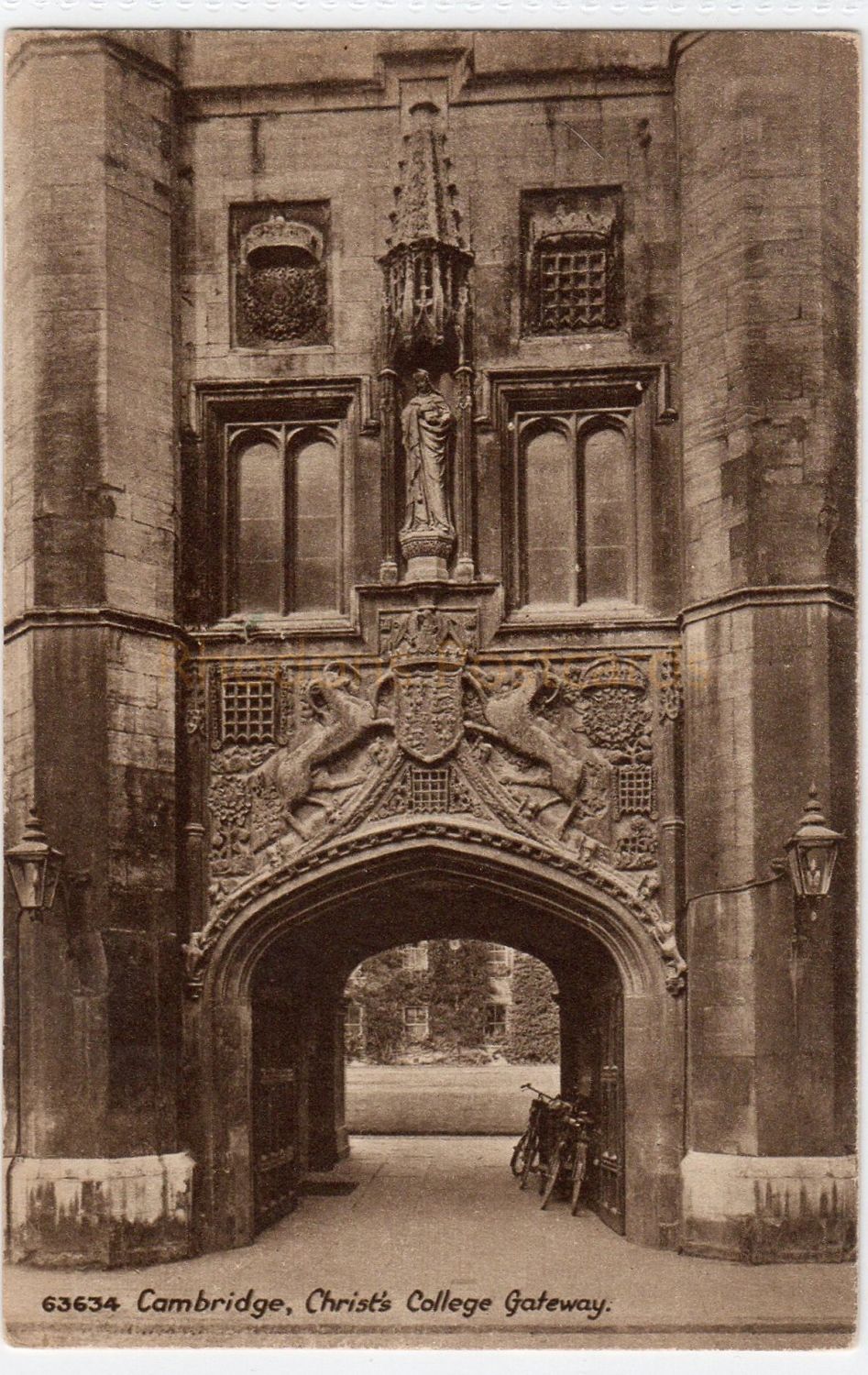 Christs College Gateway, Cambridge. Friths Series Postcard 