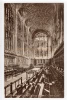 Kings College Chapel Cambridge.Choir East View Postcard (B) Frith