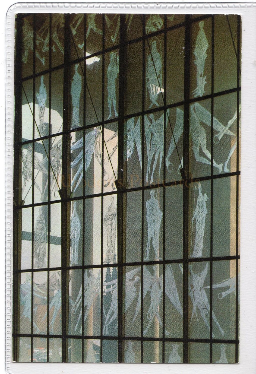 Coventry Cathedral - Part Of The Great West Window Postcard