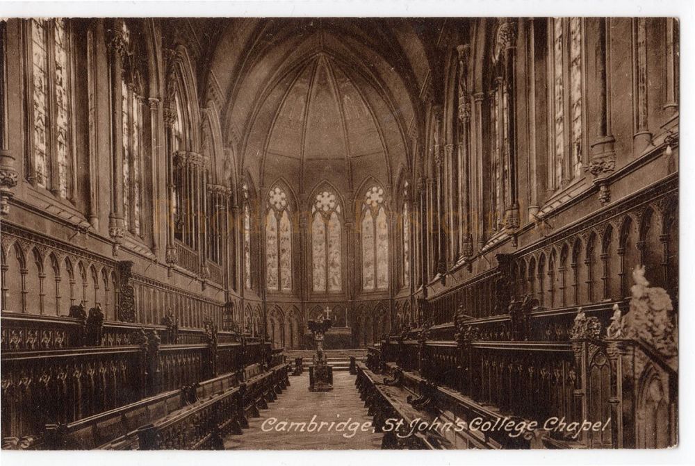 St Johns College Chapel, Cambridge - Friths Photo Postcard  (341)