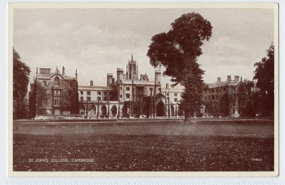 St Johns College Cambridge Photo Postcard (Valentines 77862