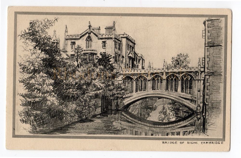 Bridge of Sighs, Cambridge - Photochrom Pencilette Postcard
