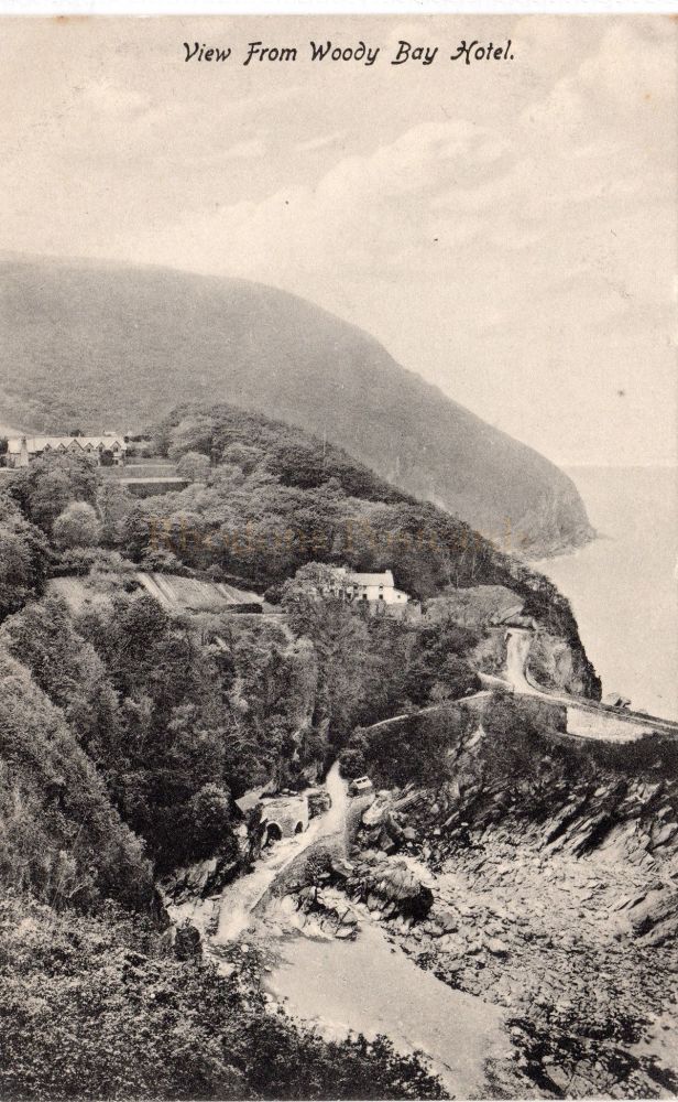 View From Woody Bay Hotel, Parracombe, North Devon Postcard