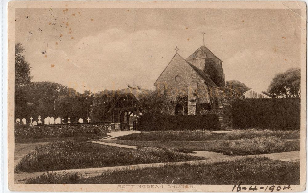 Rottingdean Church (St Margarets), Sussex - Early 1900s Postcard