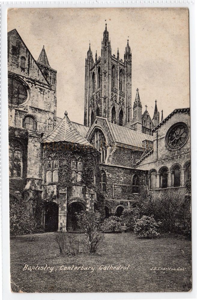 Baptistry, Canterbury Cathedral - Early 1900s Postcard