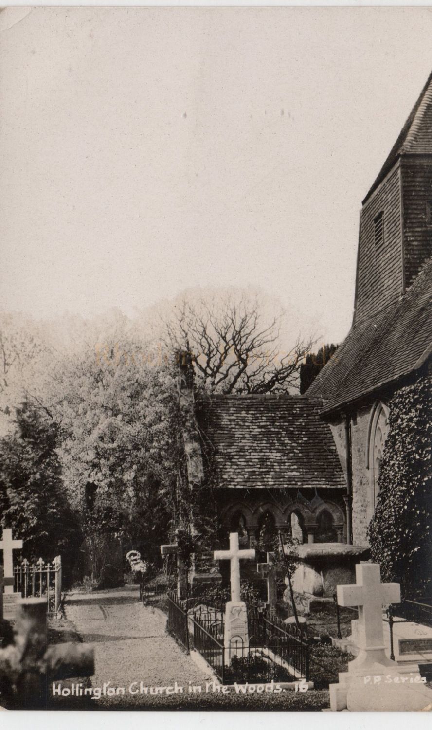 Hollington Church In The Woods, St Leonards Sussex R P Postcard