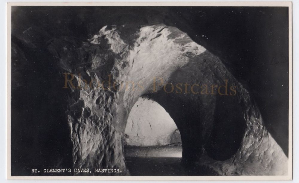 St Clement's Caves, Hastings, Sussex - Real Photo Postcard