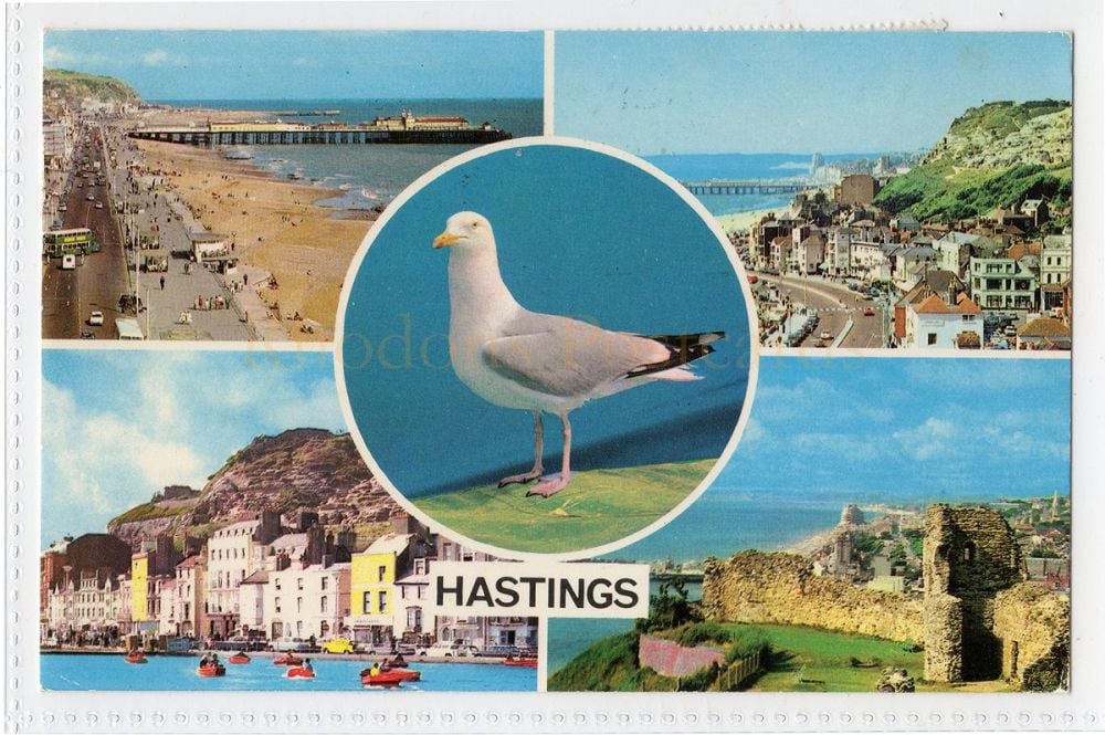 Hastings, Sussex - 1970s  Multiview Colour Postcard