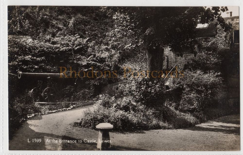 Entrance To The Castle, Lewes. Dennis 'Dainty' Series RP Postcard