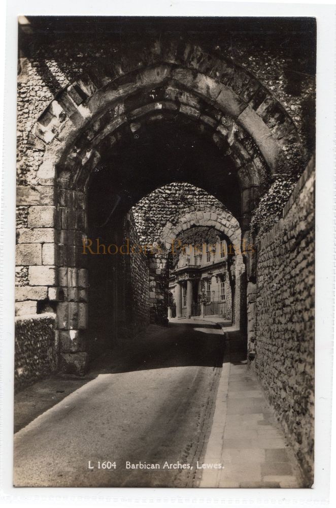 Barbican Arches, Lewes, Sussex - Real Photo Postcard