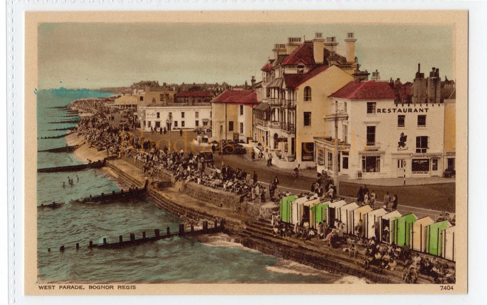 West Parade, Bognor Regis - Colour PhotoGravure Postcard