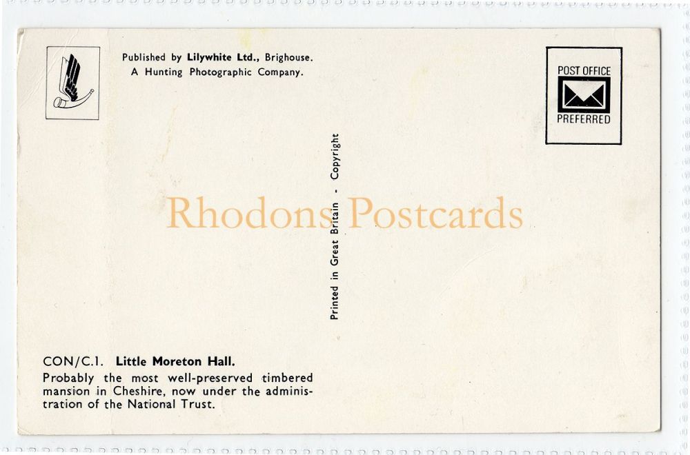 Little Moreton Hall, Cheshire - Lilywhite Colour Photo Postcard