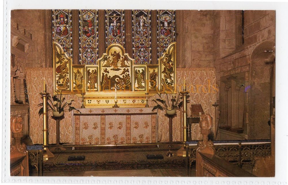 St Michaels Church, Chagford, Devon - Interior View Postcard