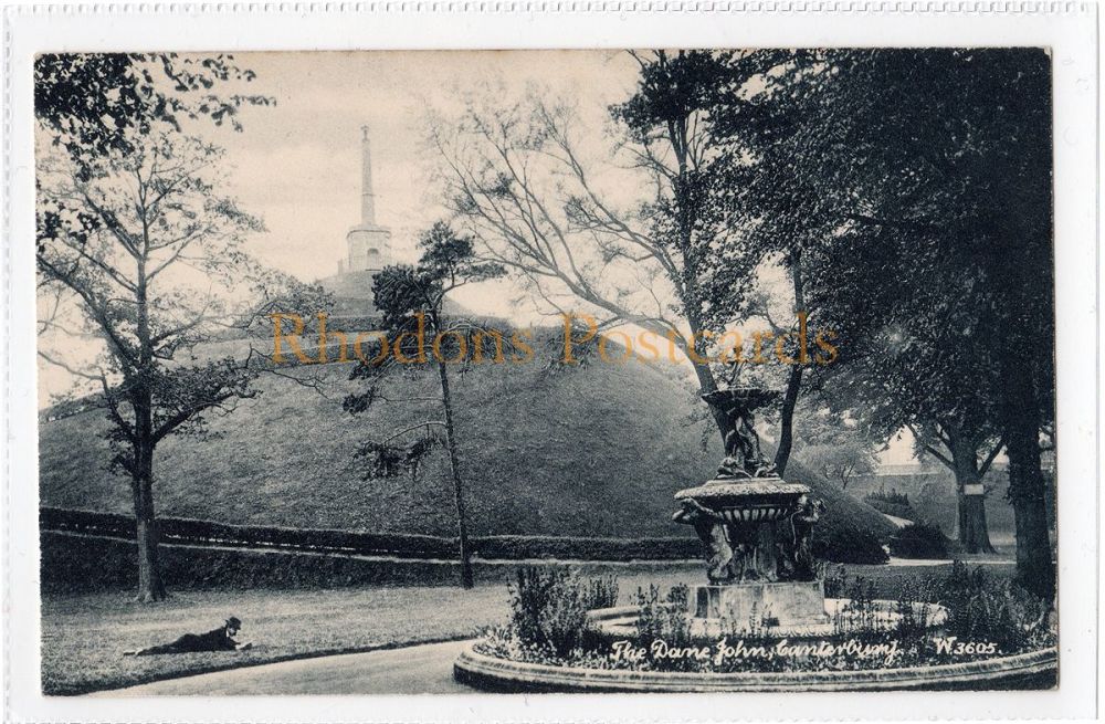 The Dane John Mound, Canterbury - Early 1900s Postcard