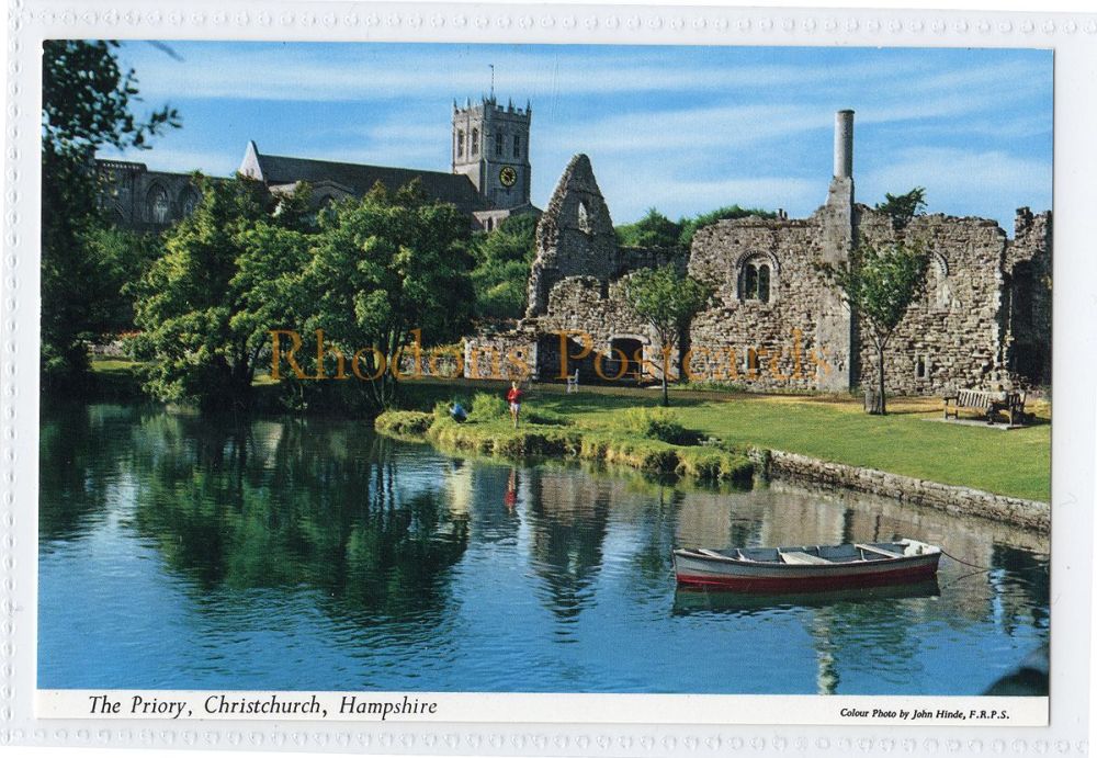 The Priory Christchurch Hampshire-John Hinde Photo Postcard