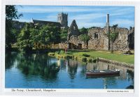 The Priory Christchurch Hampshire-John Hinde Photo Postcard