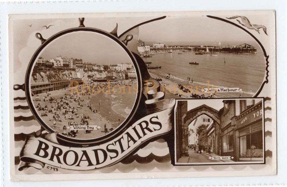 Broadstairs Kent-1950s Multiview Real Photo Postcard