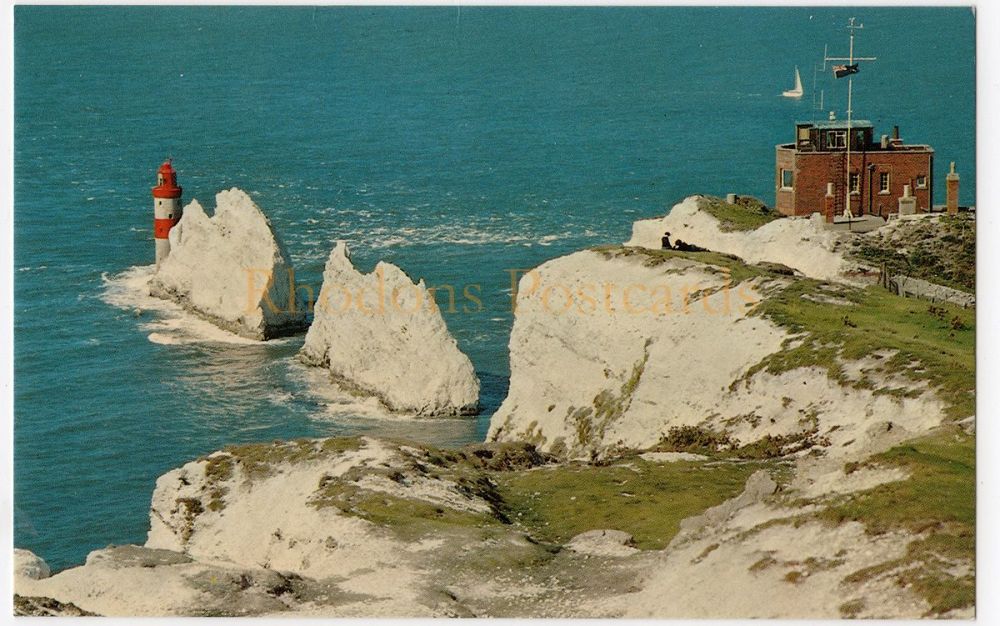 The Needles Rocks and Light House, Alum Bay I O W-Nigh Postcard