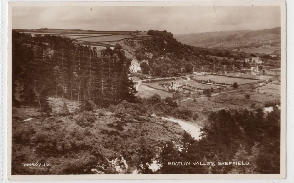 Rivelin Valley, Sheffield-Valentines Real Photo Postcard
