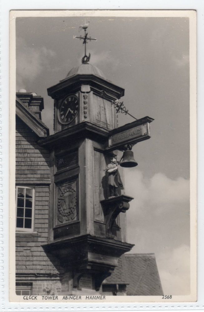 Clock Tower, Abinger Hammer, Surrey-Real Photo Postcard