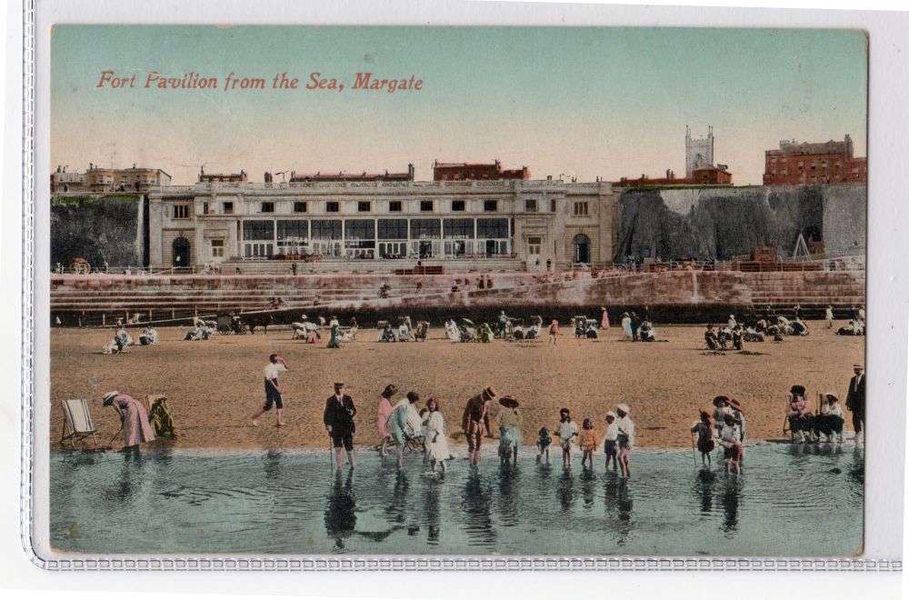 Fort Pavilion From The Sea, Margate, Kent-Early 1900s Postcard-REED