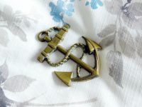 Brass Anchor & Rope Paperweight