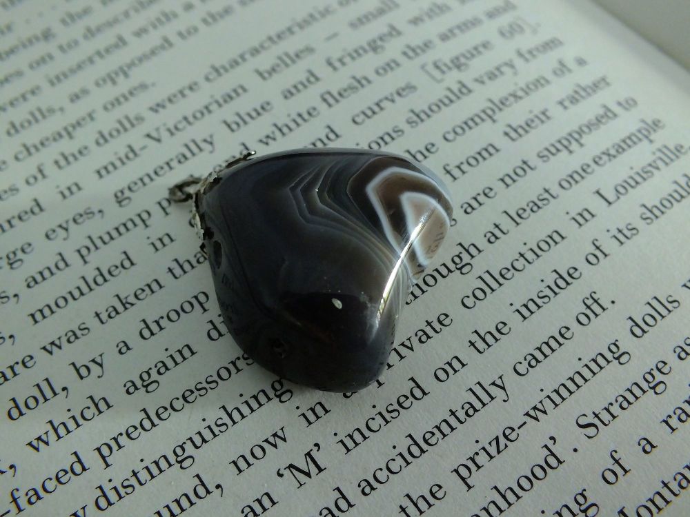 Banded Agate Necklace Pendant Stone