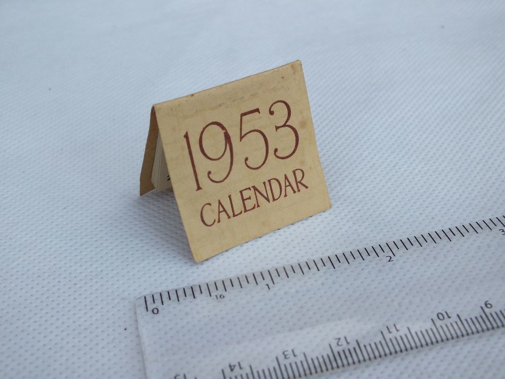 Miniature 1953 Calendar