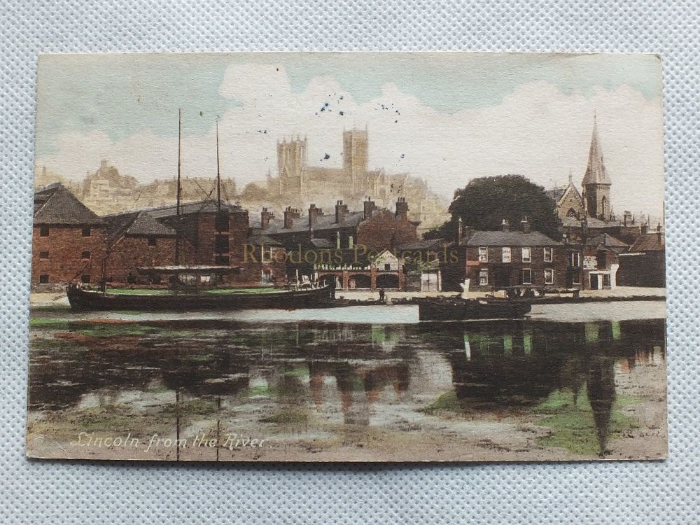 Lincoln From The River - Early 1900s Friths Series Postcard
