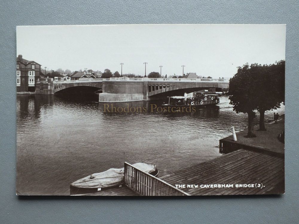 The New Caversham Bridge, Reading, Berkshire Real Photo Postcard
