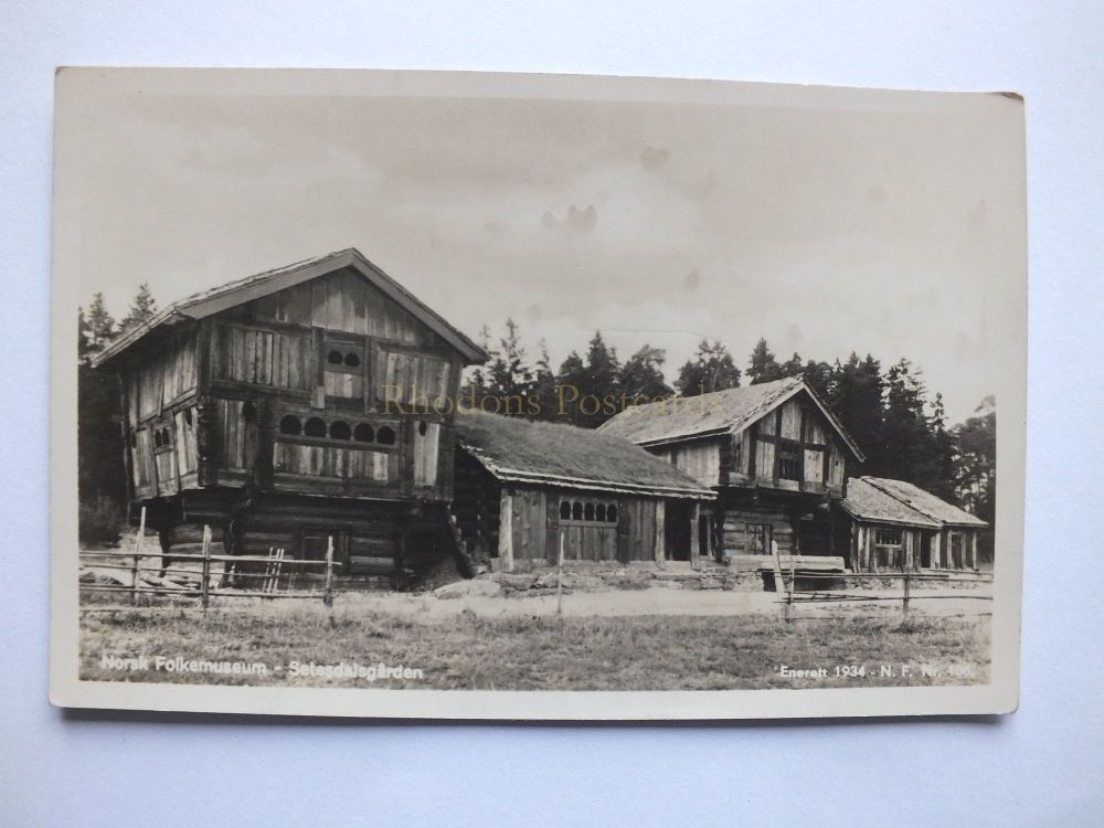 Norsk Folkemuseum - Setesdalgarden, Norway - 1930s Postcard