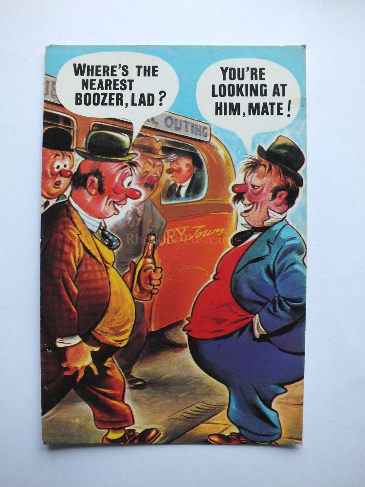 Bamforth Comic Series Postcard No 501 - Wheres The Nearest Boozer Lad?