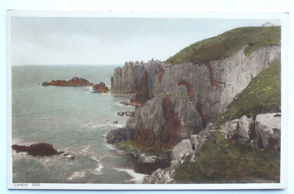 Sennen Cove and Lands End Cornwall - Colour Tinted Photo Postcards x4