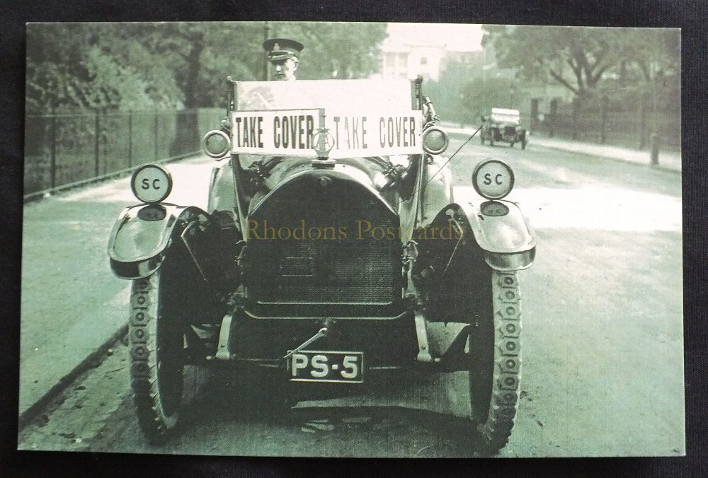 Air Raid Warning Motor Car In Regents Park London, October 1917 - NPU Postcard