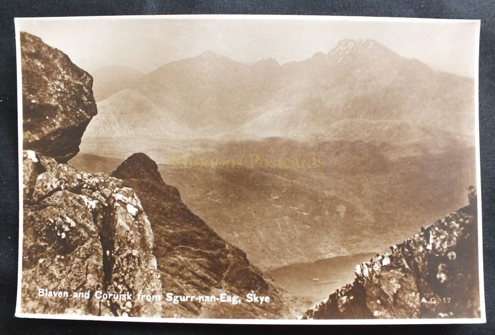 Sgurr-nan-Gillean from Blaven, Skye, Scotland - Circa 1930s NPU RP Postcard