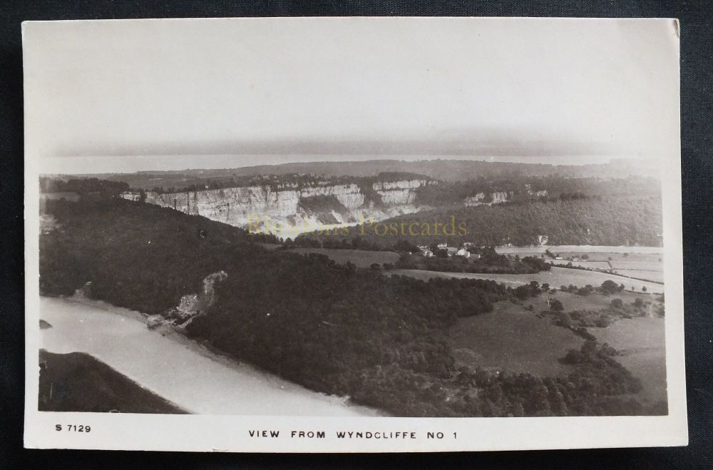 View From Wyndcliffe No 1- Nr Chepstow Monmouthshire-Kingsway Real Photo Postcard