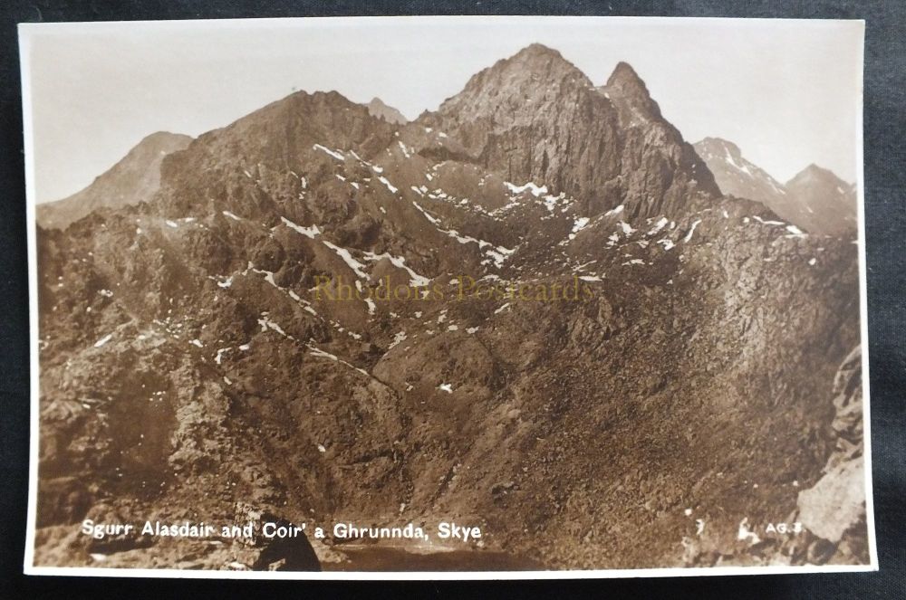 Sgurr Alasdair and Coir a Ghrunnda Skye Scotland-Circa 1930s RP Postcard