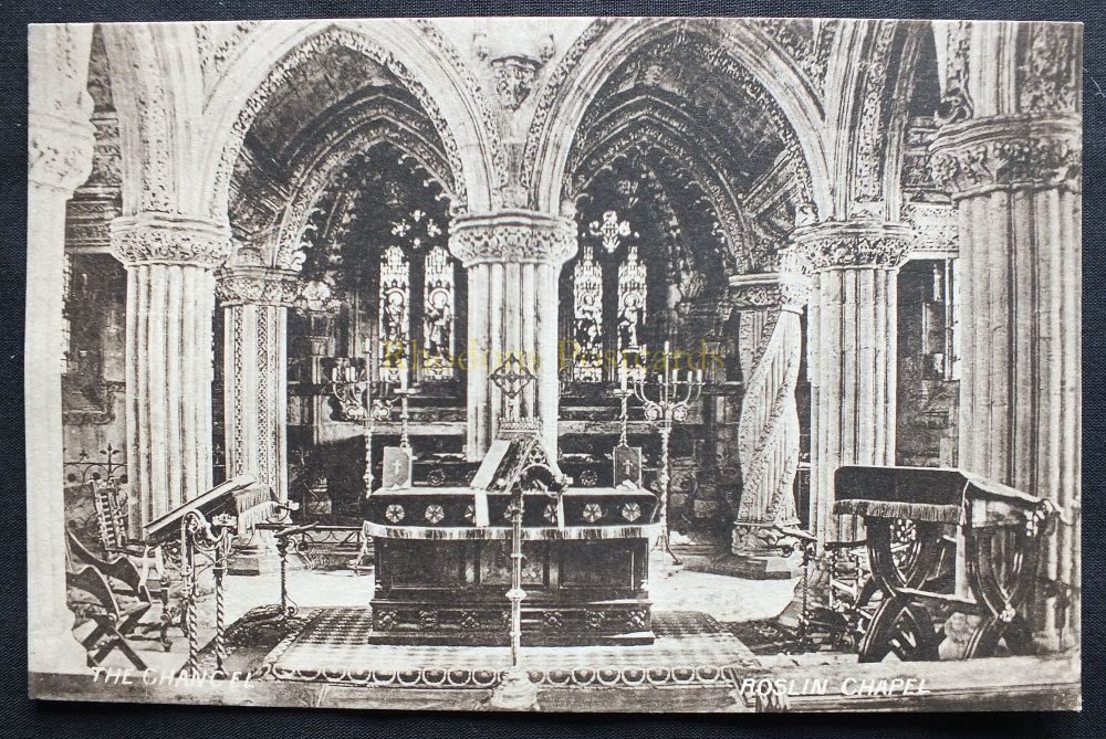 The Chancel, Roslin Chapel, Midlothian - Printed Photo Postcard