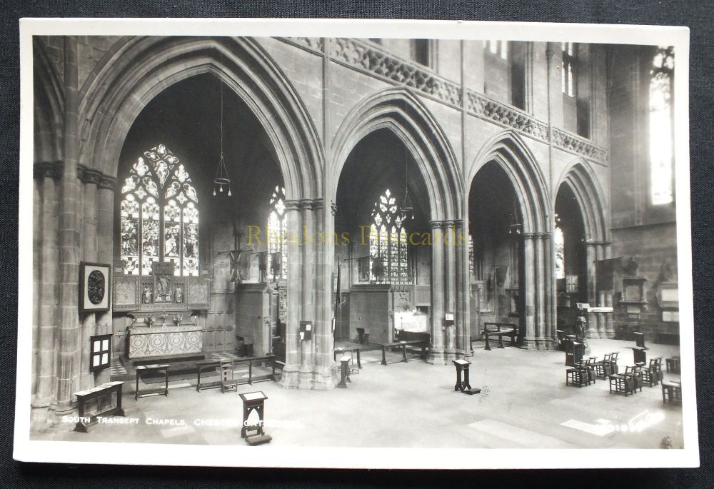 Chester Cathedral South Transept Chapels-Real Photo Postcard