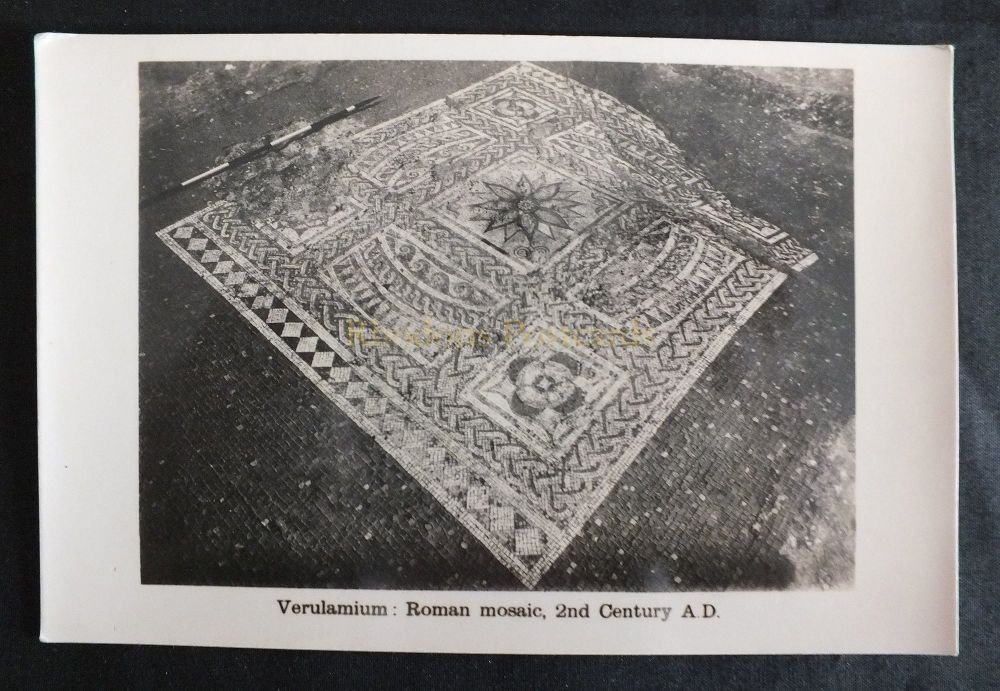 Hertfordshire - St Albans-Verulamium-Roman Mosaic 2nd Century AD, RP Postcard