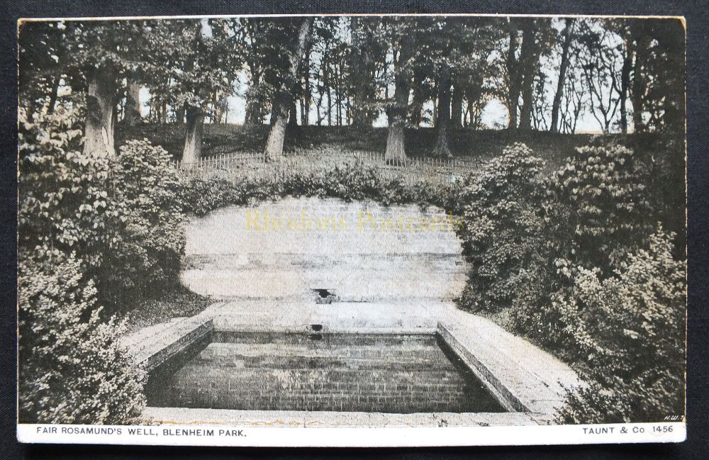 Fair Rosamunds Well, Blenheim Park - Early 1900s Taunts Postcard