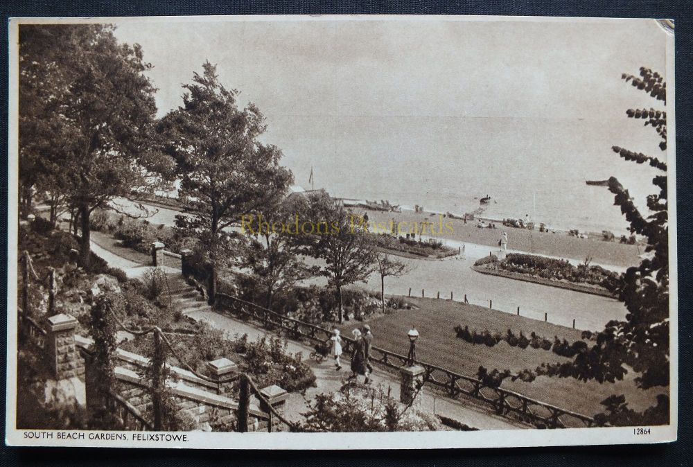 Essex - South Beach Gardens, Felixstowe - Circa 1920s Postcard
