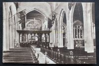 Kent - All Saints Church Maidstone - Interior View Postcard