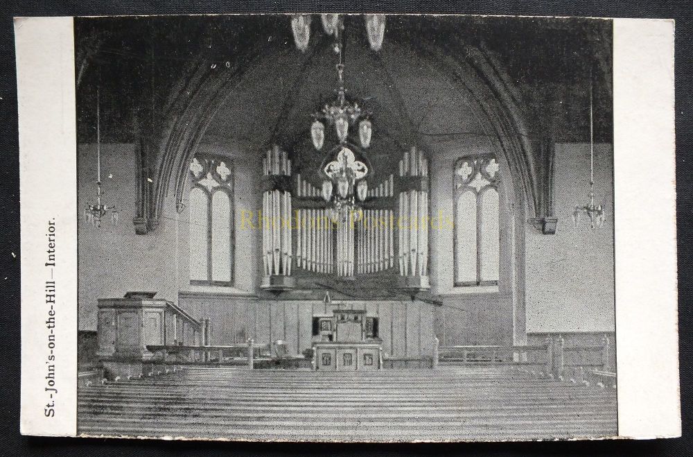 St Johns On The Hill Church - Interior View - Church Organ - Early 1900s Po