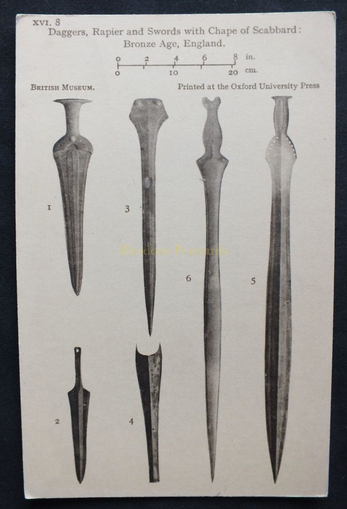 British Museum London- Daggers, Rapier and With Chape of Scabbard: Bronze Age England