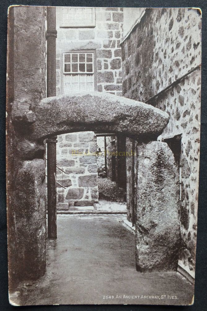 Cornwall - Ancient Archway, St Ives - Early 1900s J Salmon Sepio Series Postcard