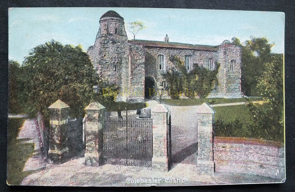 Colchester Castle, Essex - Pre 1914 Colour Printed Photo Postcard