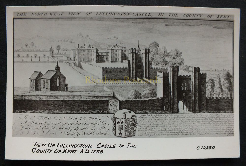 View Of Lullingstone Castle In The County Of Kent A D 1738  Greetings View Postcard